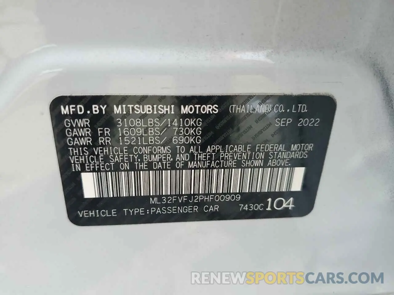 14 Фотография поврежденного автомобиля ML32FVFJ2PHF00909 MITSUBISHI MIRAGE 2023