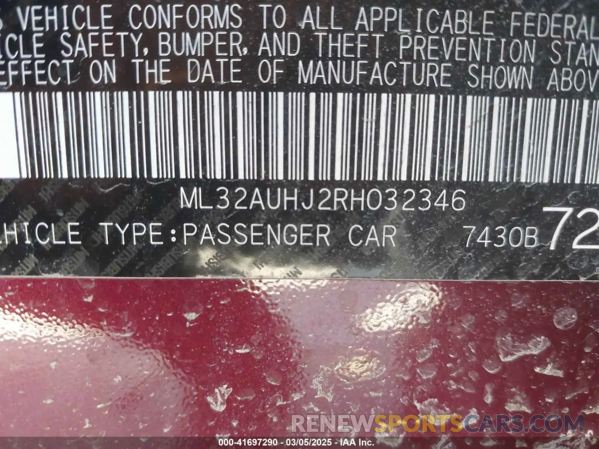 9 Фотография поврежденного автомобиля ML32AUHJ2RH032346 MITSUBISHI MIRAGE 2024