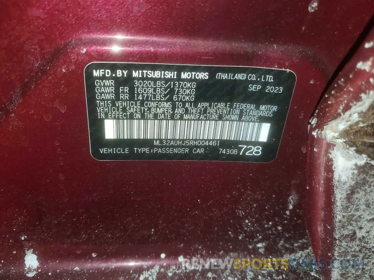 15 Photograph of a damaged car ML32AUHJ5RH004461 MITSUBISHI MIRAGE 2024