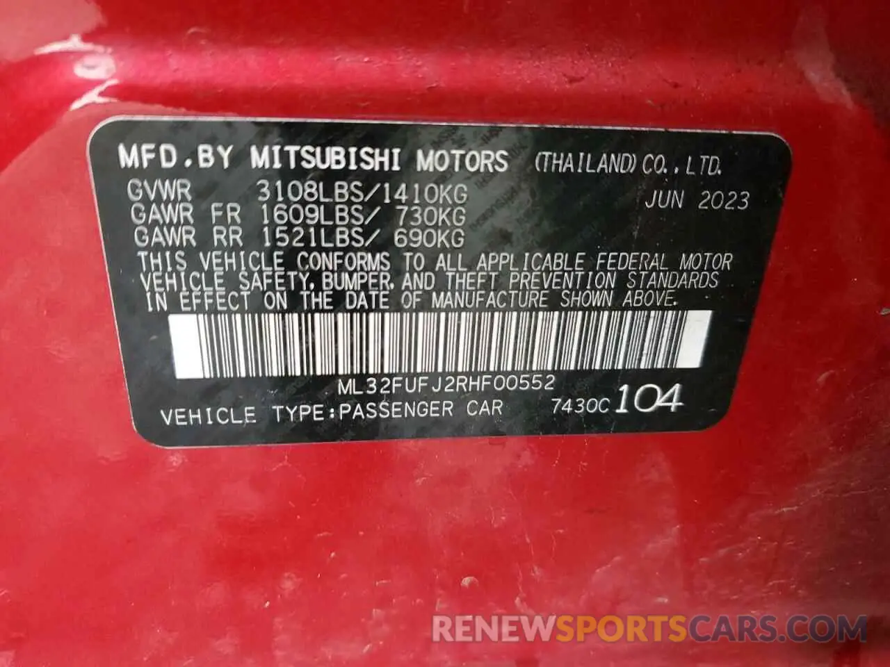 12 Фотография поврежденного автомобиля ML32FUFJ2RHF00552 MITSUBISHI MIRAGE 2024