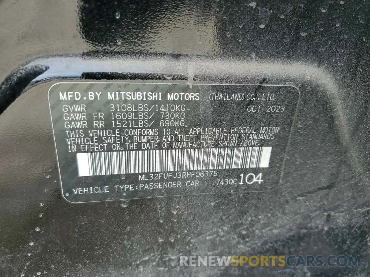 12 Фотография поврежденного автомобиля ML32FUFJ3RHF06375 MITSUBISHI MIRAGE 2024