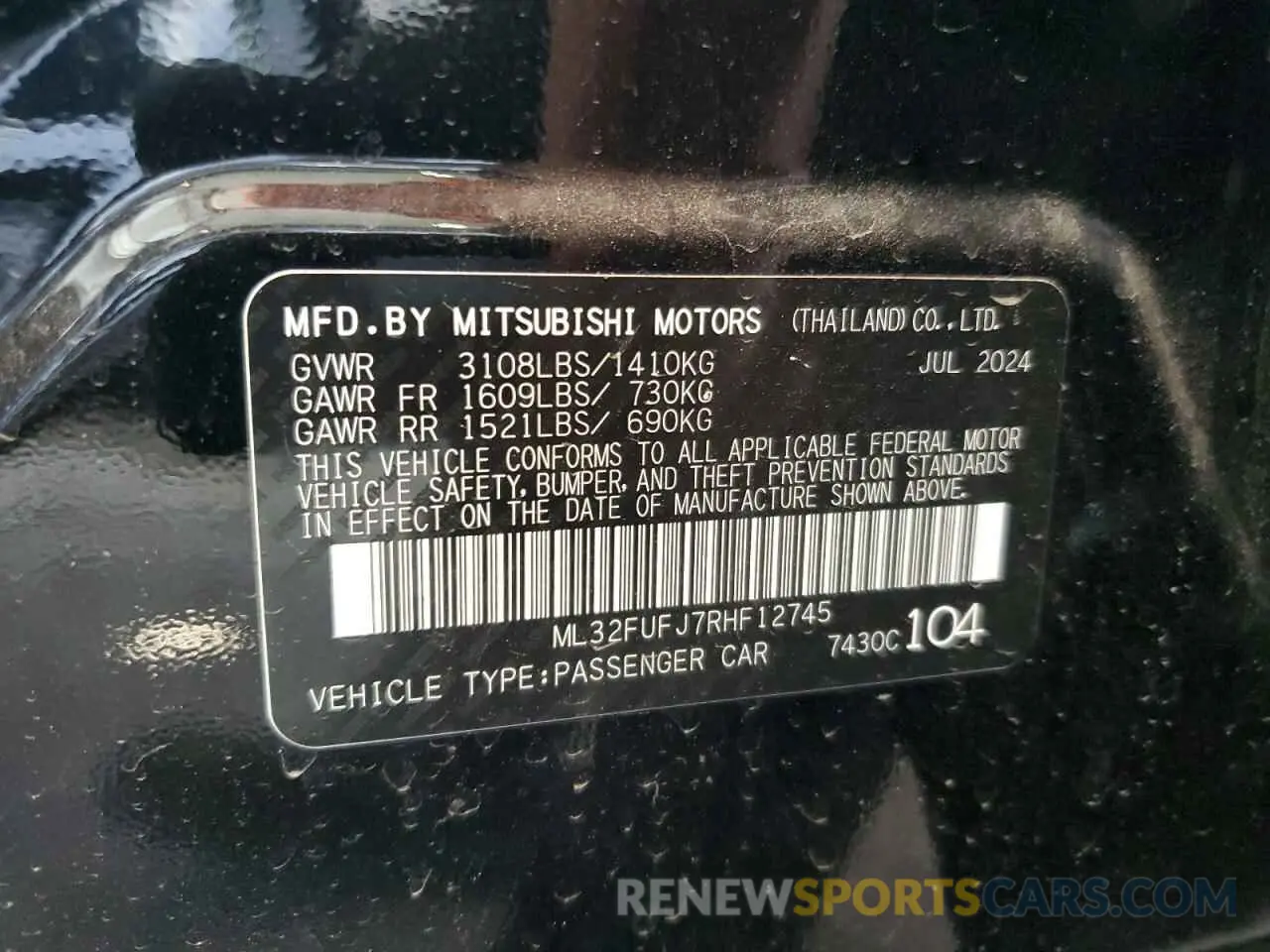 12 Фотография поврежденного автомобиля ML32FUFJ7RHF12745 MITSUBISHI MIRAGE 2024