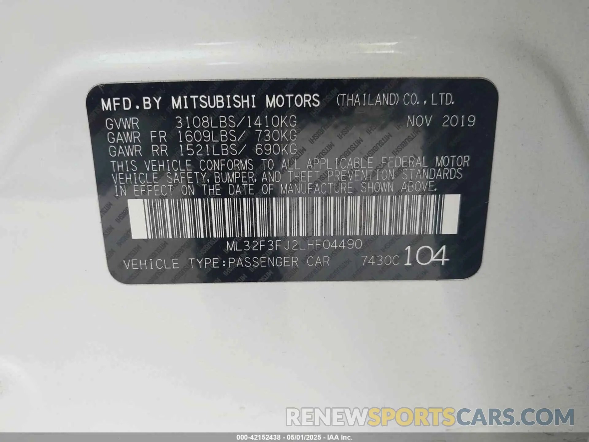 9 Photograph of a damaged car ML32F3FJ2LHF04490 MITSUBISHI MIRAGE G4 2020