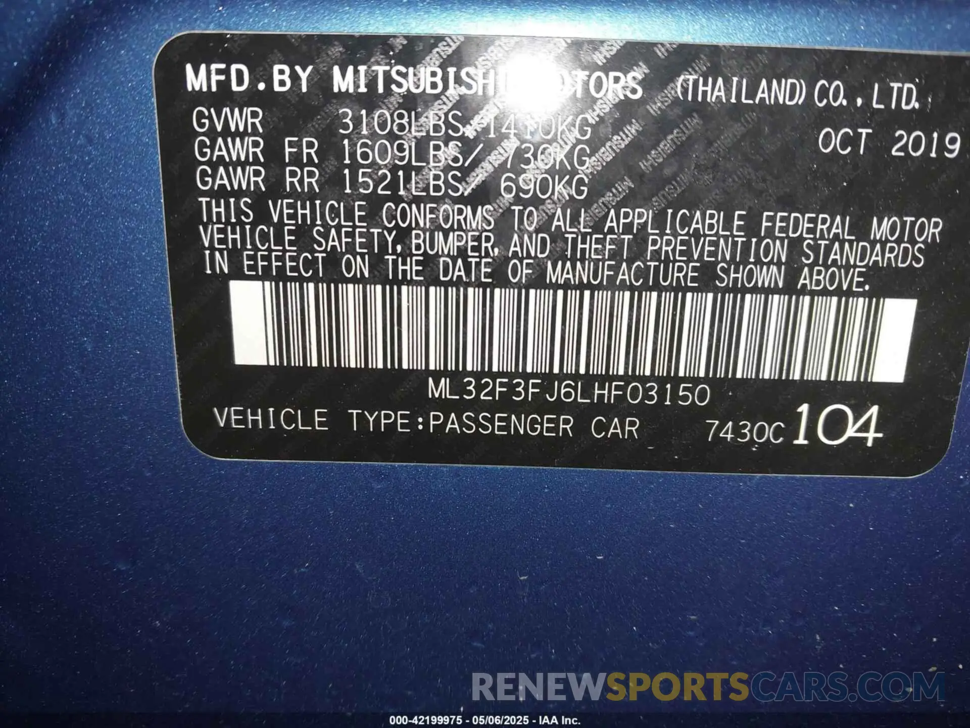 9 Фотография поврежденного автомобиля ML32F3FJ6LHF03150 MITSUBISHI MIRAGE G4 2020