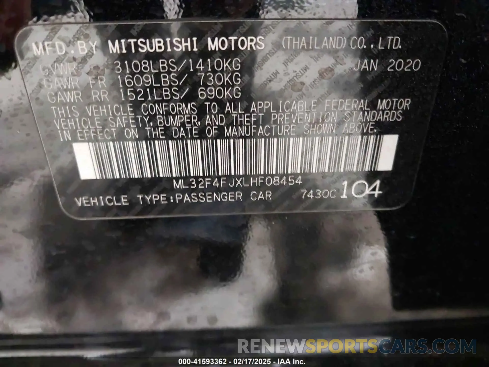 9 Photograph of a damaged car ML32F4FJXLHF08454 MITSUBISHI MIRAGE G4 2020
