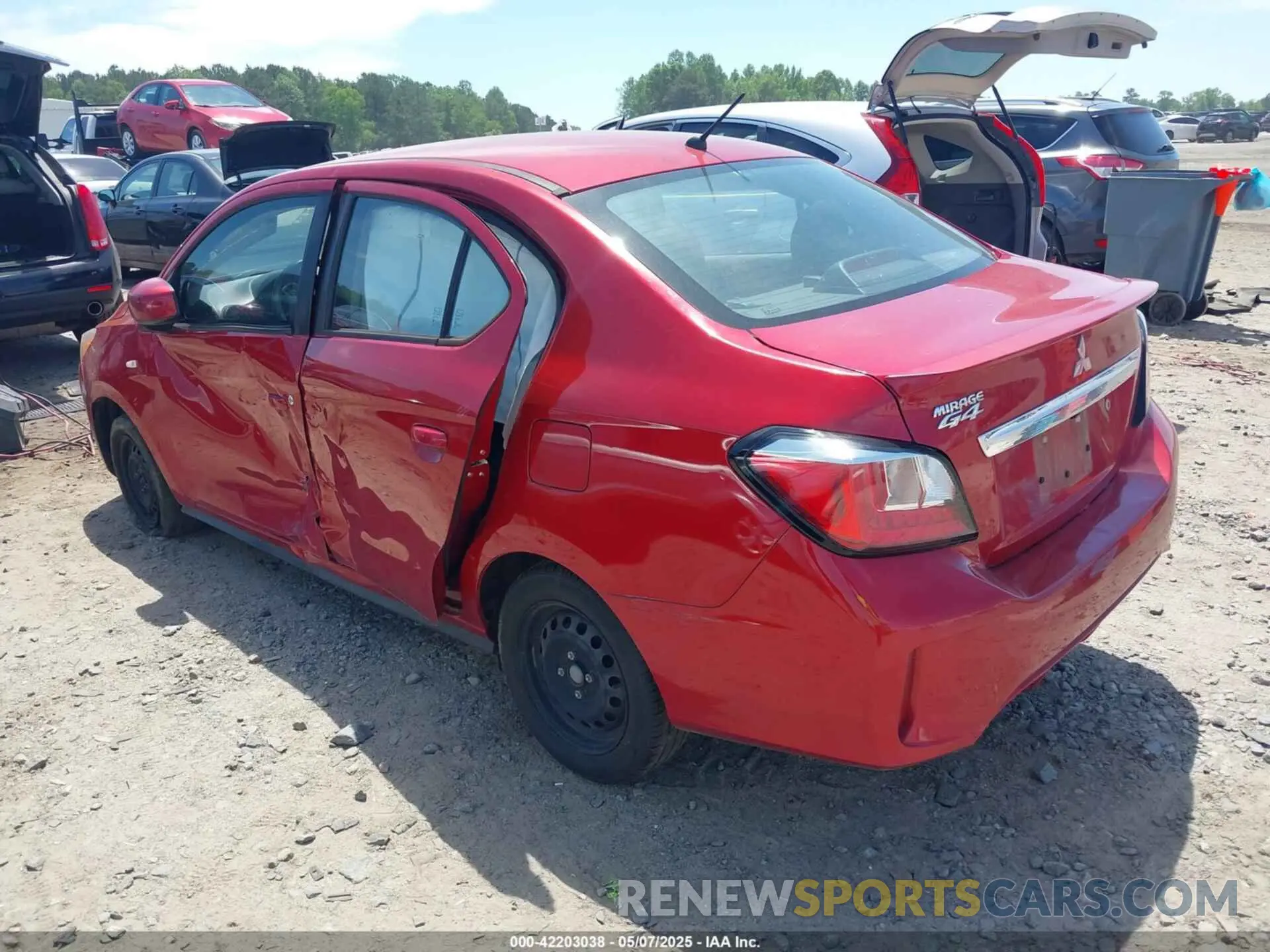 3 Photograph of a damaged car ML32FUFJ1MHF00762 MITSUBISHI MIRAGE G4 2021