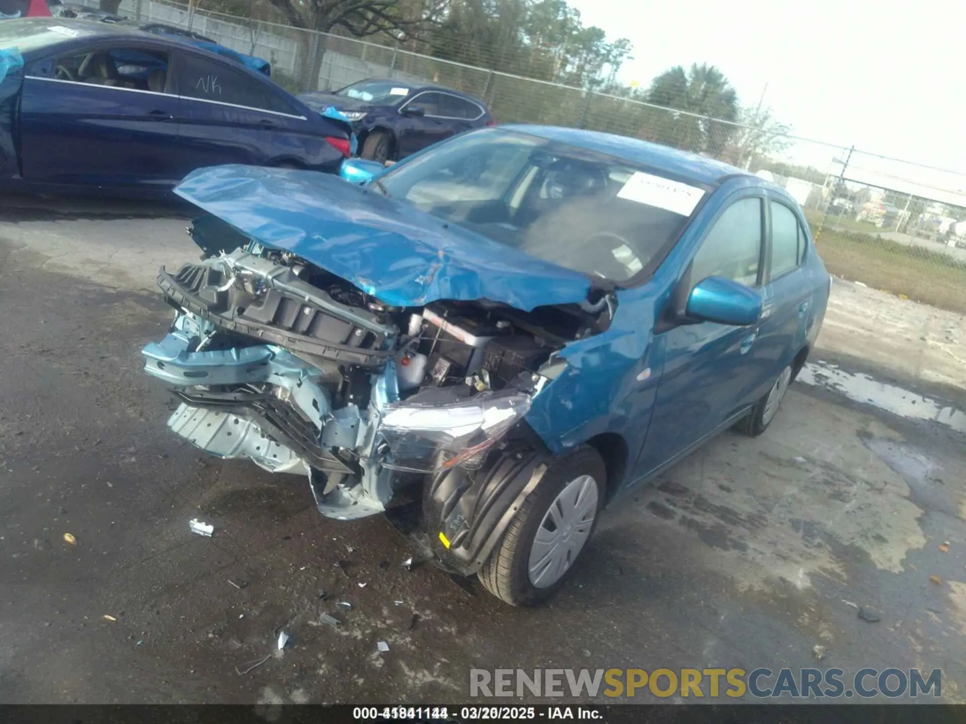 2 Photograph of a damaged car ML32FUFJ7NHF08625 MITSUBISHI MIRAGE G4 2022