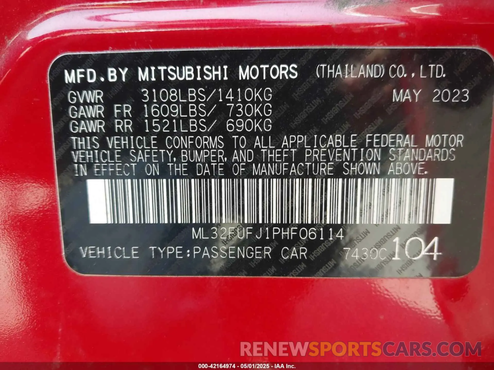9 Фотография поврежденного автомобиля ML32FUFJ1PHF06114 MITSUBISHI MIRAGE G4 2023