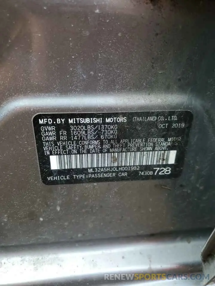 12 Photograph of a damaged car ML32A5HJ0LH001982 MITSUBISHI MIRAGE LE 2020