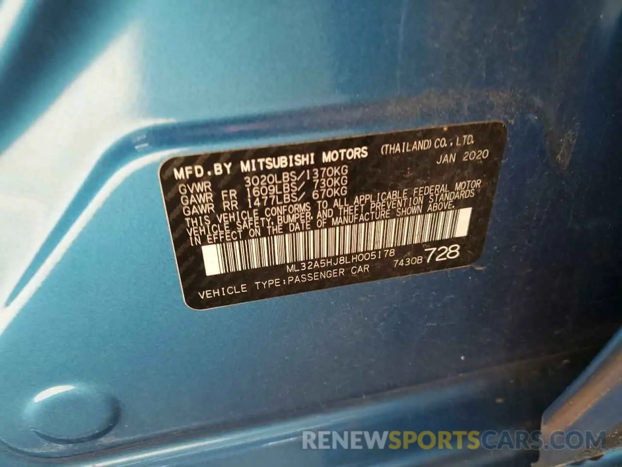 12 Фотография поврежденного автомобиля ML32A5HJ8LH005178 MITSUBISHI MIRAGE LE 2020