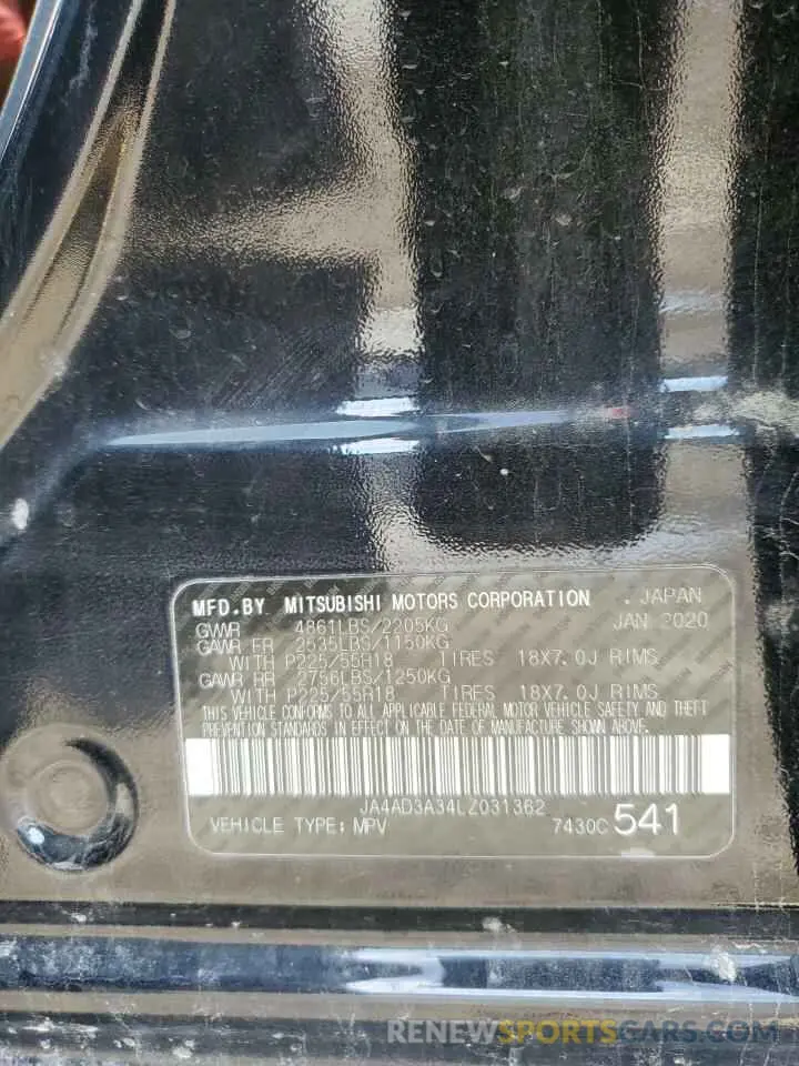 14 Фотография поврежденного автомобиля JA4AD3A34LZ031362 MITSUBISHI OUTLANDER 2020