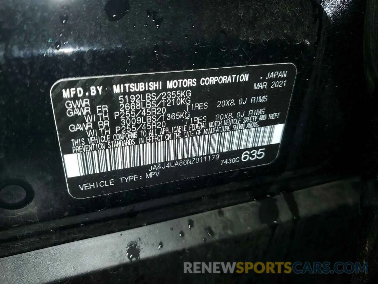 14 Фотография поврежденного автомобиля JA4J4UA86NZ011179 MITSUBISHI OUTLANDER 2022