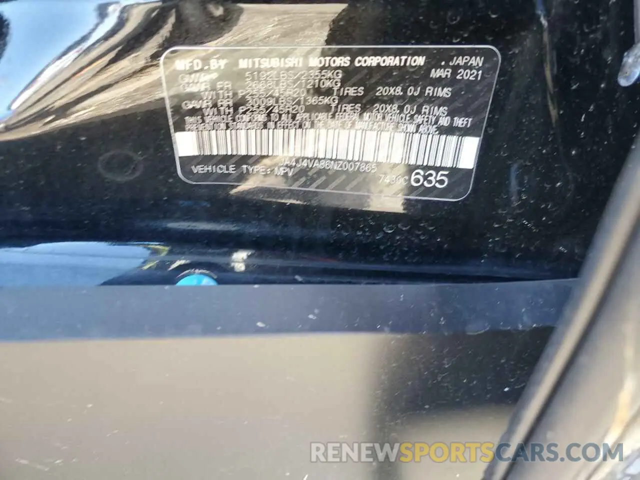 14 Photograph of a damaged car JA4J4VA86NZ007865 MITSUBISHI OUTLANDER 2022