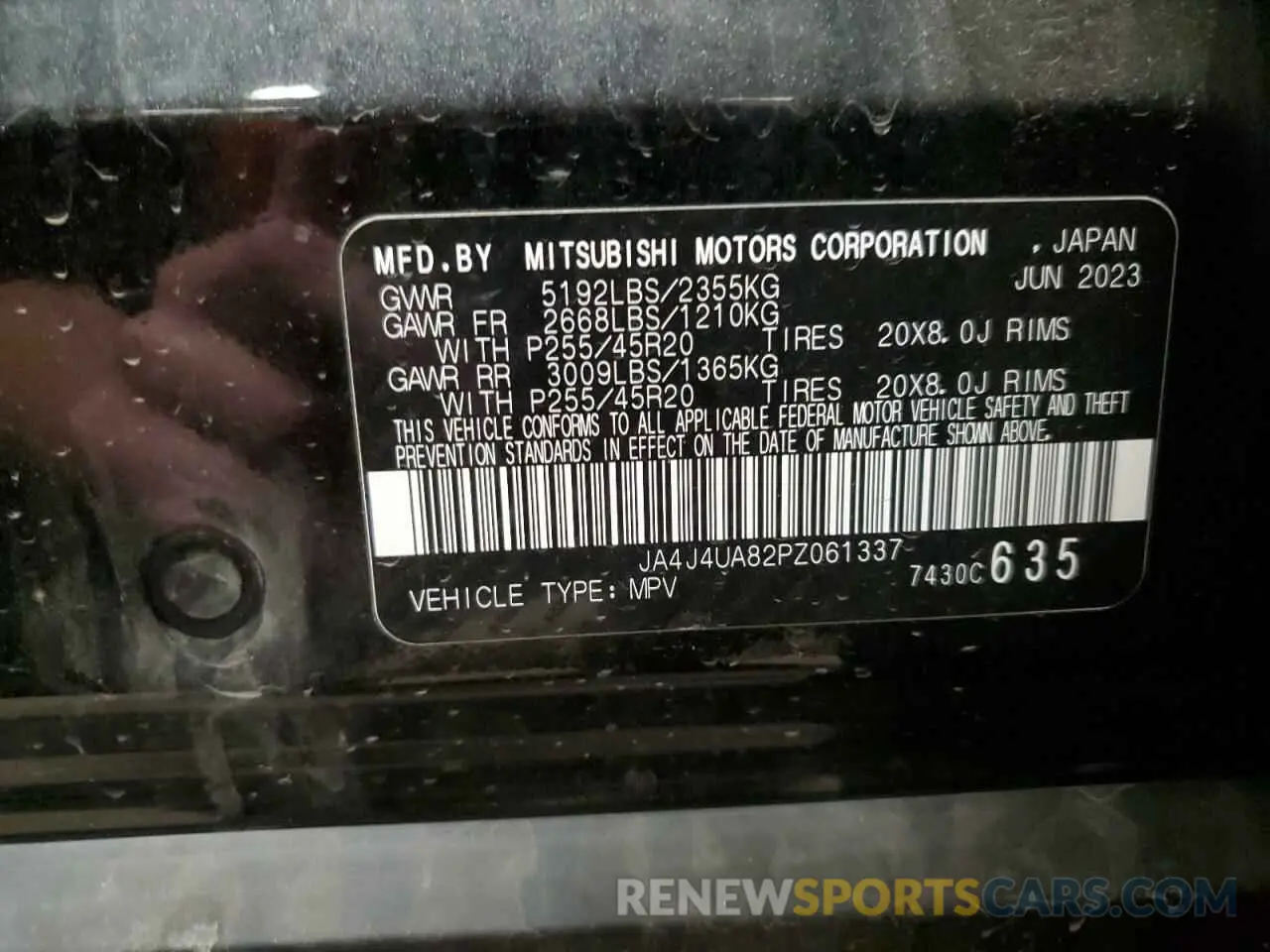 15 Фотография поврежденного автомобиля JA4J4UA82PZ061337 MITSUBISHI OUTLANDER 2023