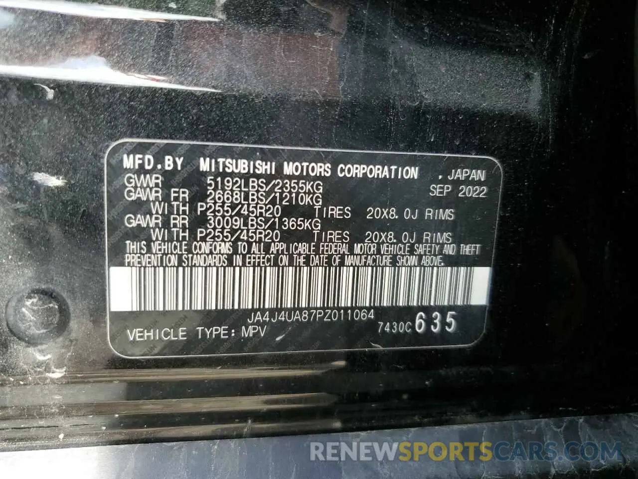 14 Фотография поврежденного автомобиля JA4J4UA87PZ011064 MITSUBISHI OUTLANDER 2023