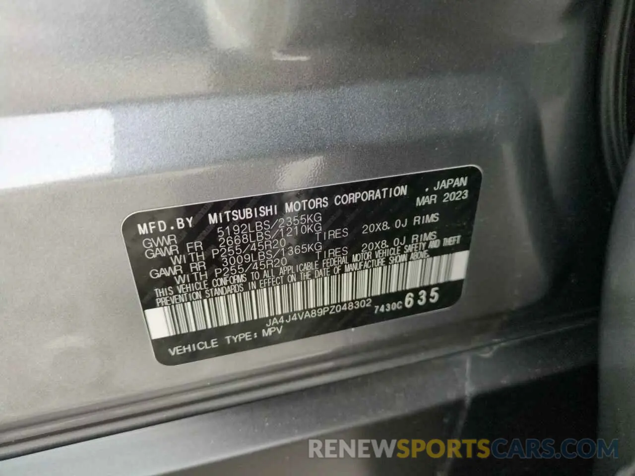 13 Фотография поврежденного автомобиля JA4J4VA89PZ048302 MITSUBISHI OUTLANDER 2023