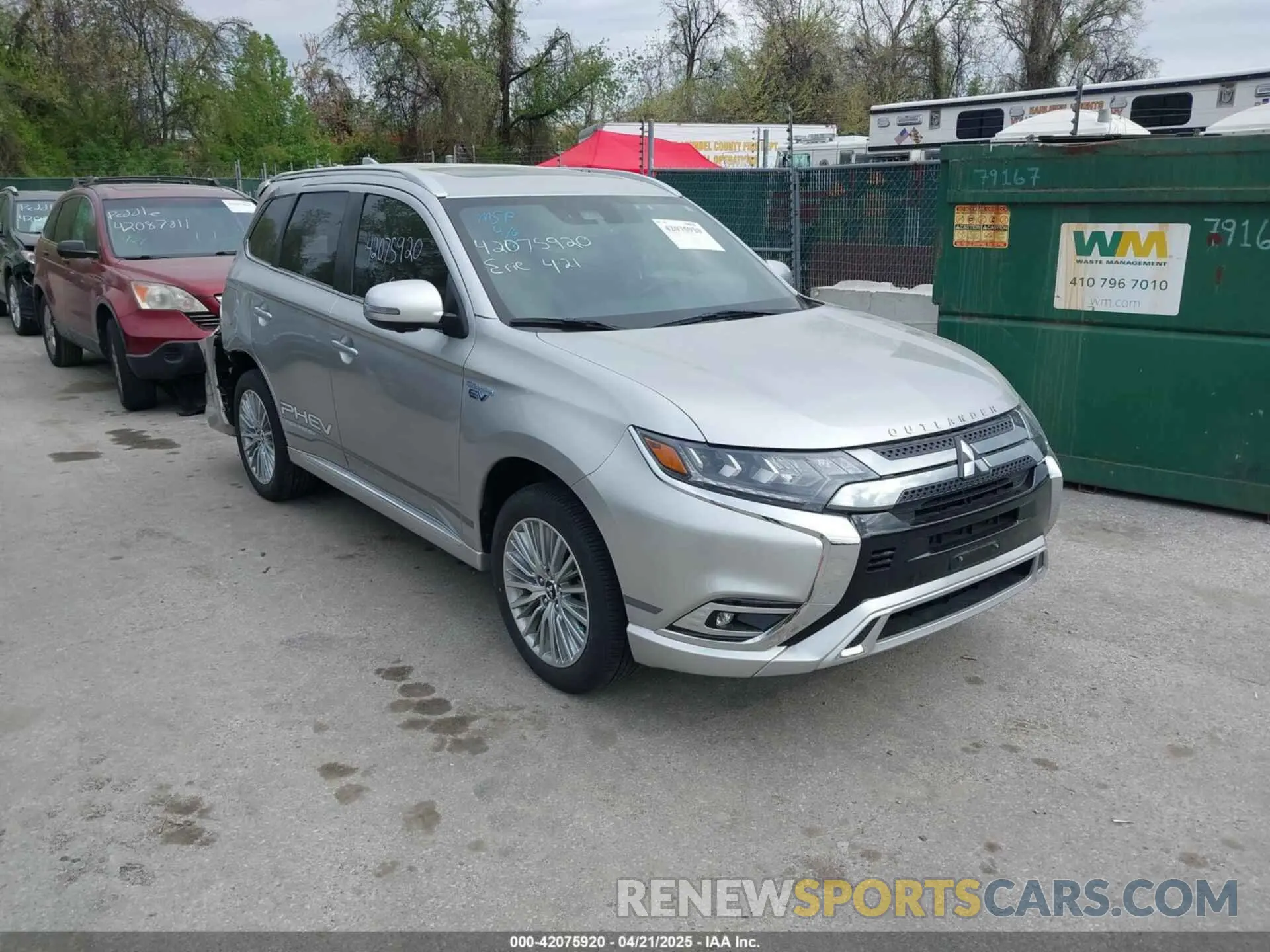 1 Photograph of a damaged car JA4J24A54KZ047069 MITSUBISHI OUTLANDER PHEV 2019