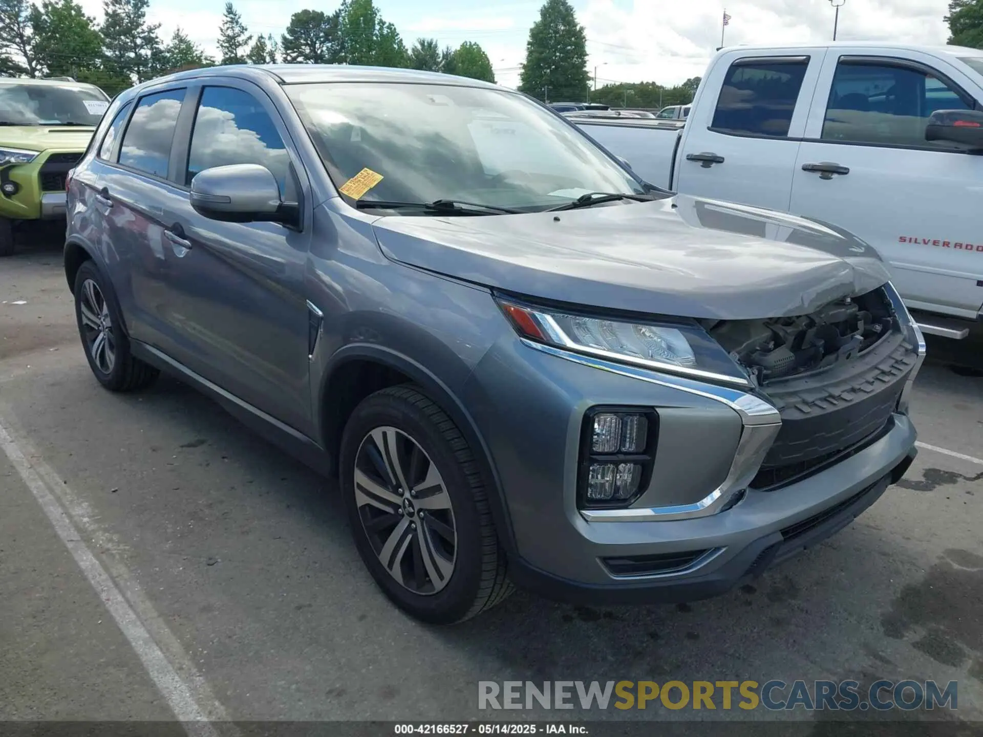 1 Photograph of a damaged car JA4APVAUXMU018576 MITSUBISHI OUTLANDER SPORT 2021