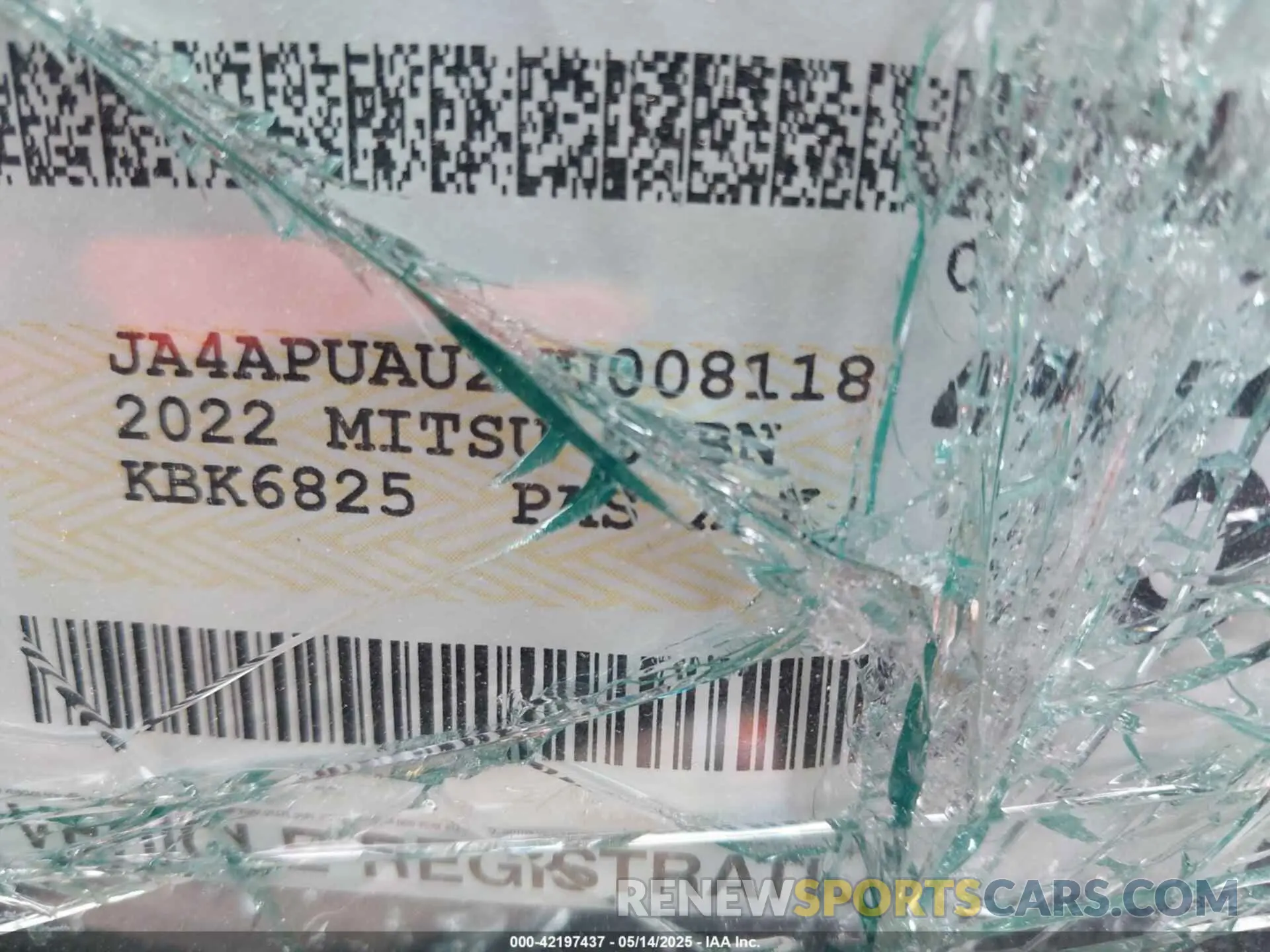 9 Photograph of a damaged car JA4APUAU2NU008118 MITSUBISHI OUTLANDER SPORT 2022