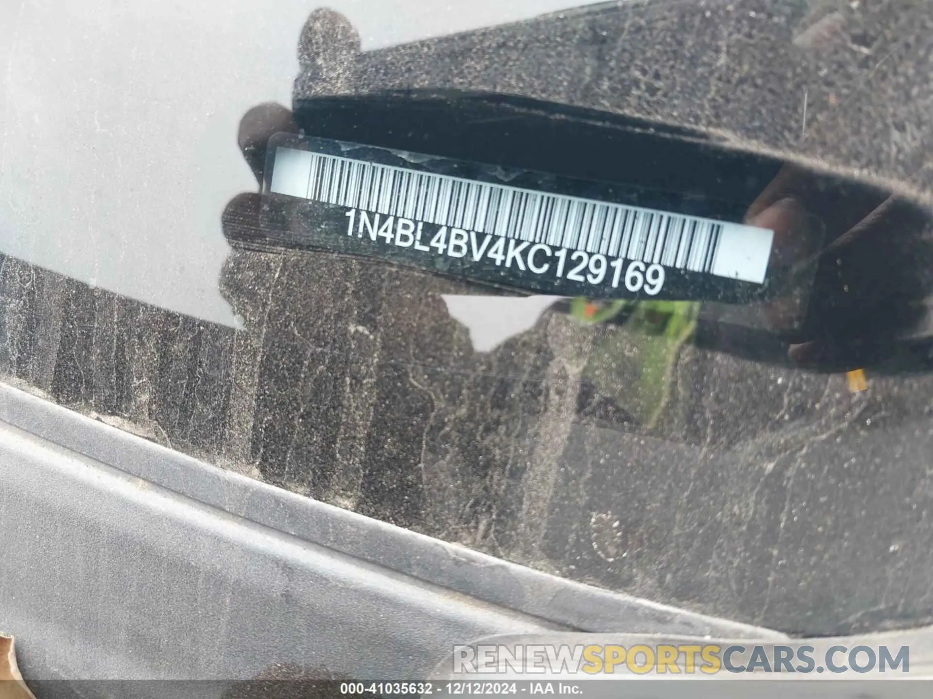 9 Фотография поврежденного автомобиля 1N4BL4BV4KC129169 NISSAN ALTIMA 2019