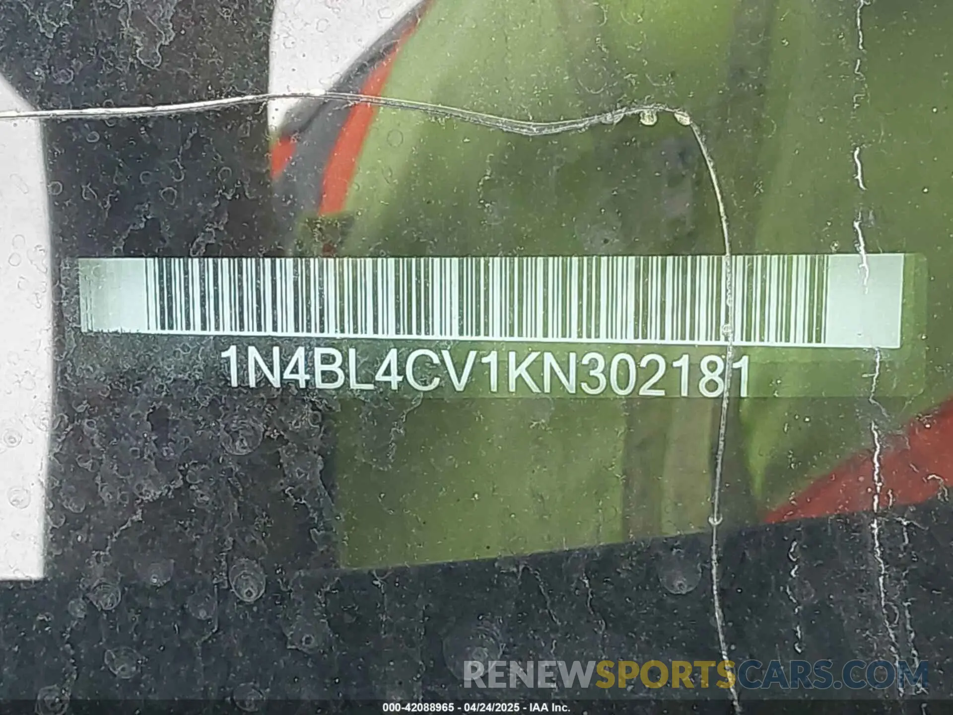 9 Фотография поврежденного автомобиля 1N4BL4CV1KN302181 NISSAN ALTIMA 2019