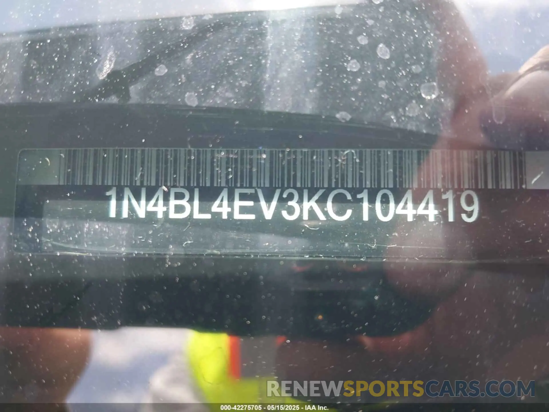 9 Фотография поврежденного автомобиля 1N4BL4EV3KC104419 NISSAN ALTIMA 2019