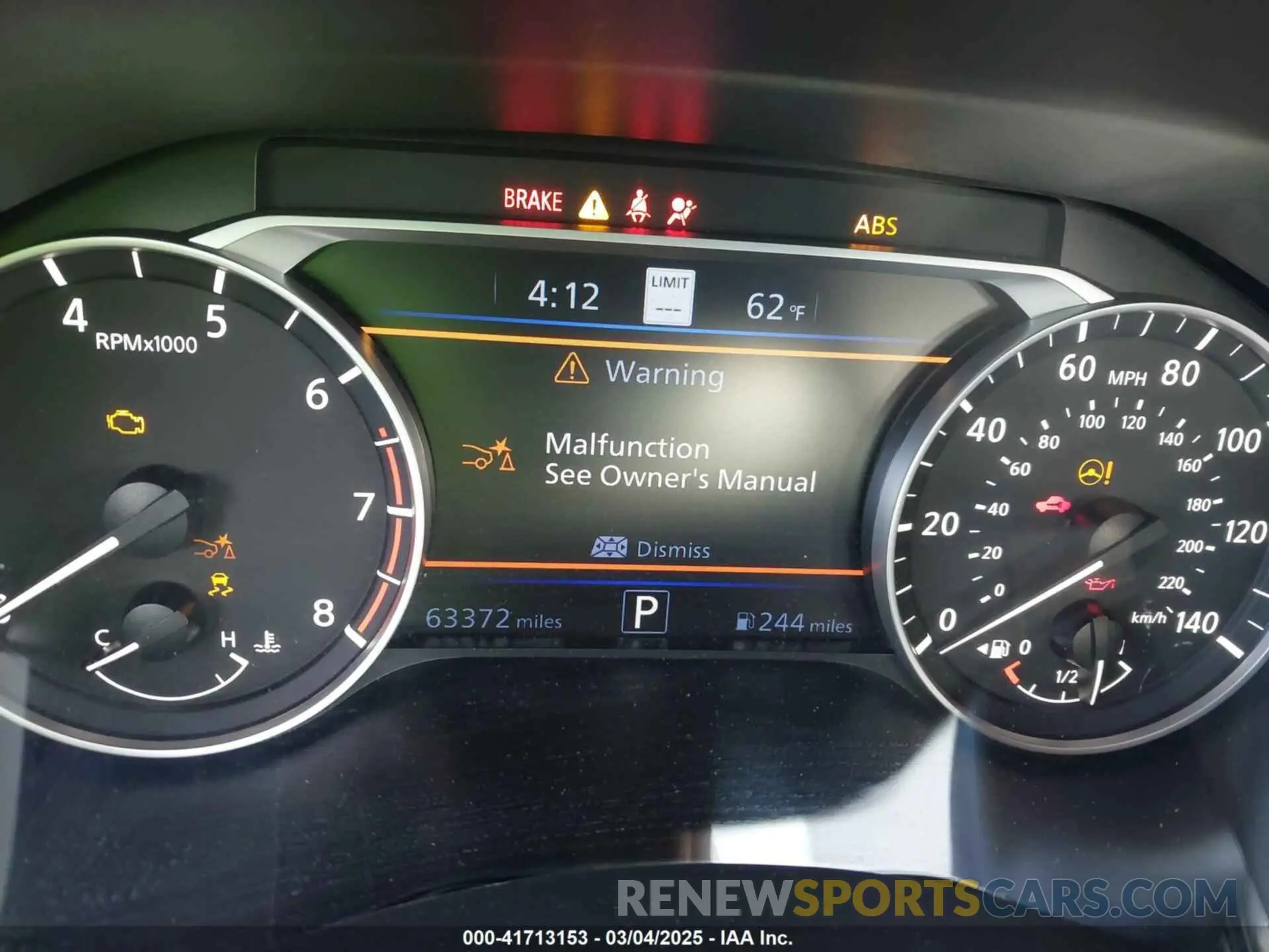 7 Photograph of a damaged car 1N4BL4EV9KC156220 NISSAN ALTIMA 2019