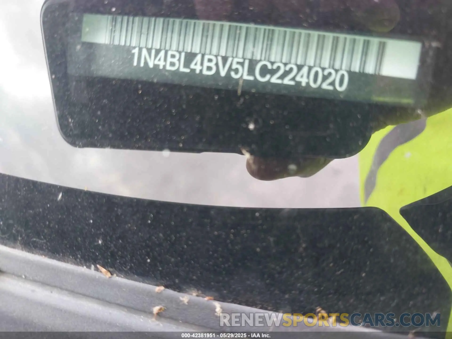 9 Photograph of a damaged car 1N4BL4BV5LC224020 NISSAN ALTIMA 2020