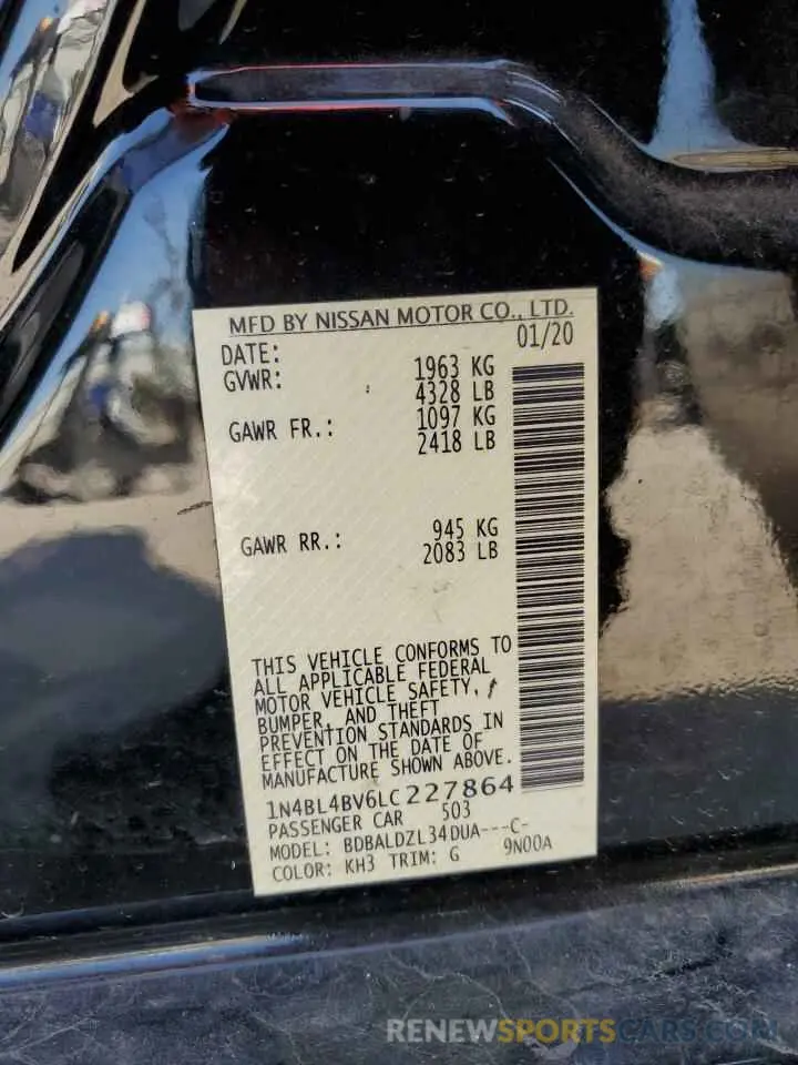 14 Фотография поврежденного автомобиля 1N4BL4BV6LC227864 NISSAN ALTIMA 2020