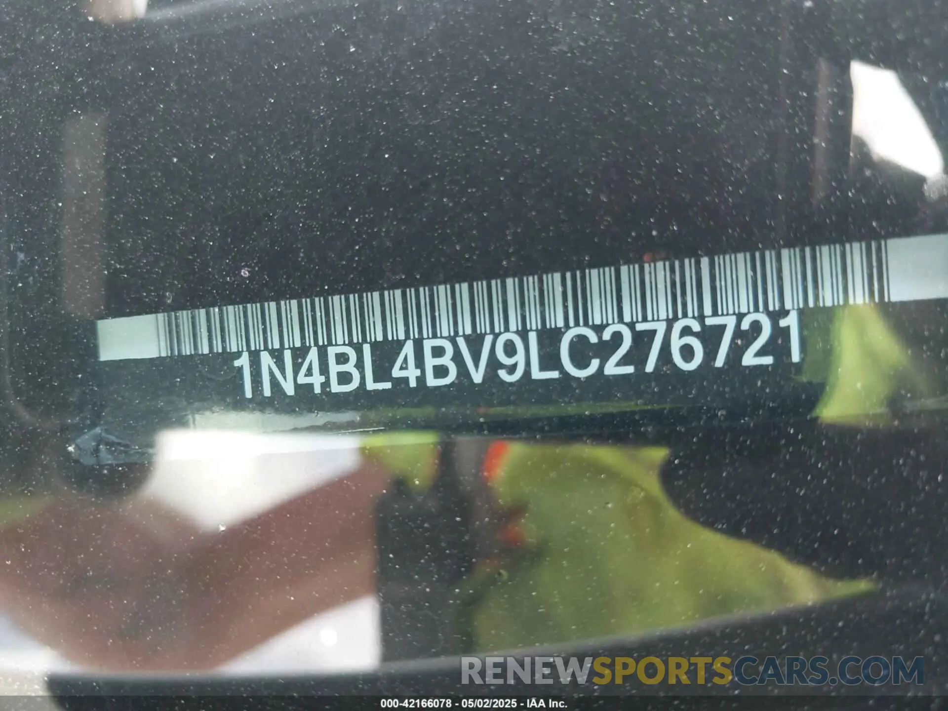 9 Photograph of a damaged car 1N4BL4BV9LC276721 NISSAN ALTIMA 2020