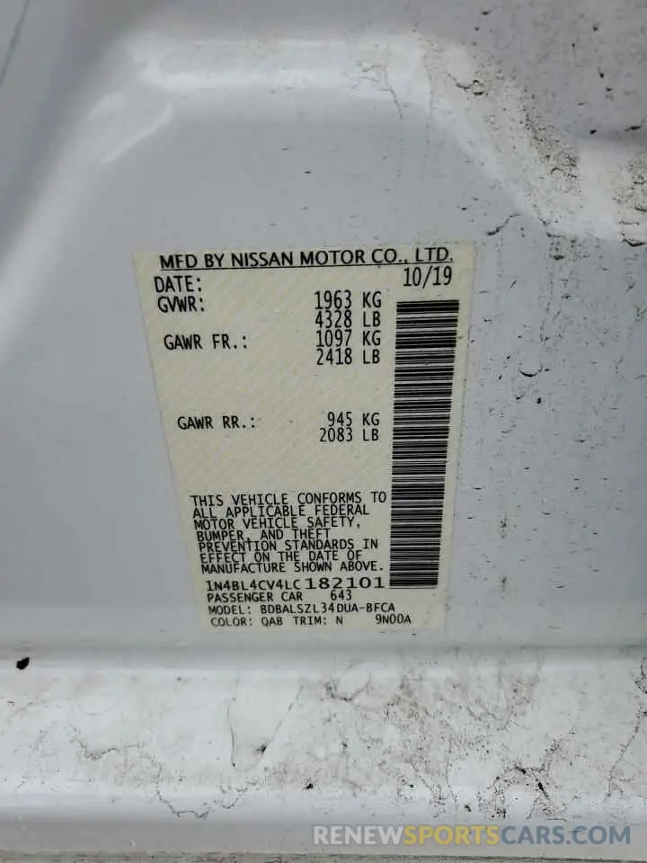 12 Фотография поврежденного автомобиля 1N4BL4CV4LC182101 NISSAN ALTIMA 2020