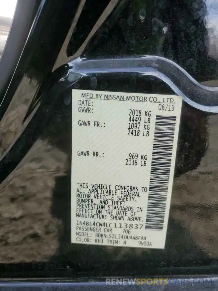 13 Фотография поврежденного автомобиля 1N4BL4CW4LC113837 NISSAN ALTIMA 2020