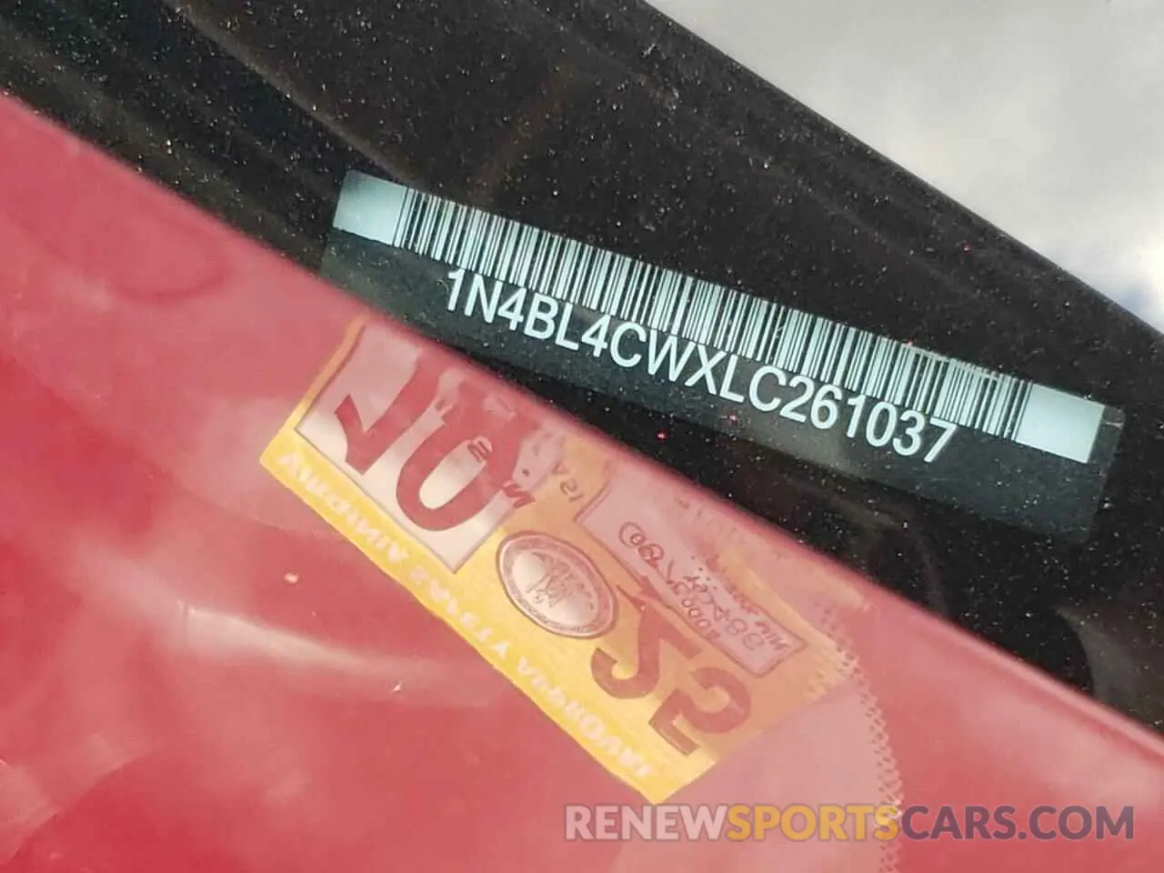 12 Photograph of a damaged car 1N4BL4CWXLC261037 NISSAN ALTIMA 2020