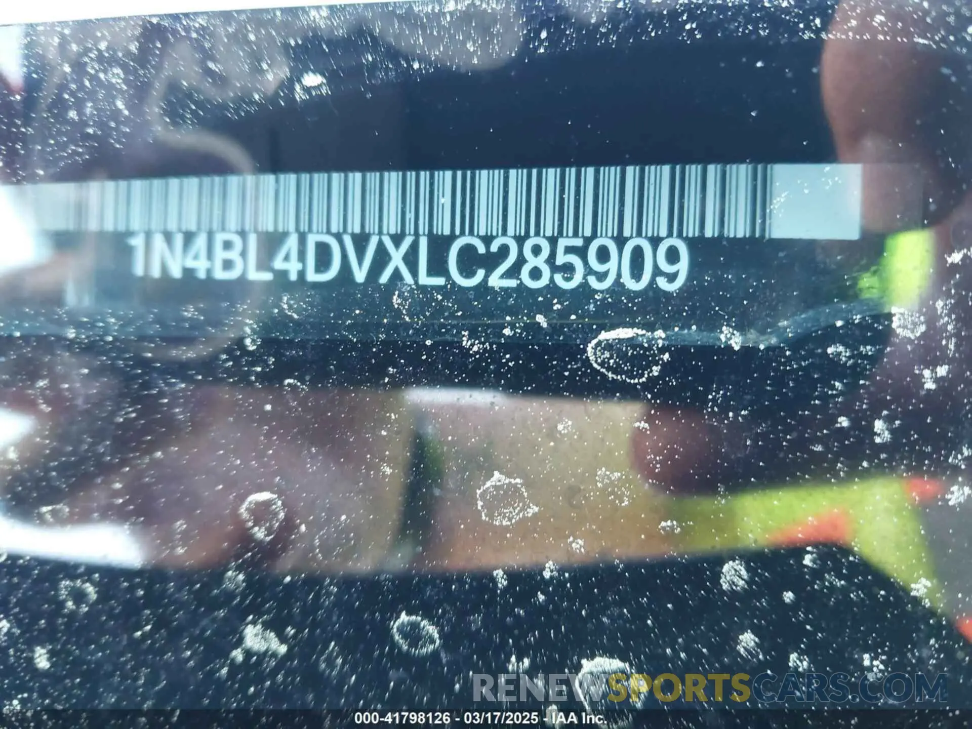 9 Фотография поврежденного автомобиля 1N4BL4DVXLC285909 NISSAN ALTIMA 2020