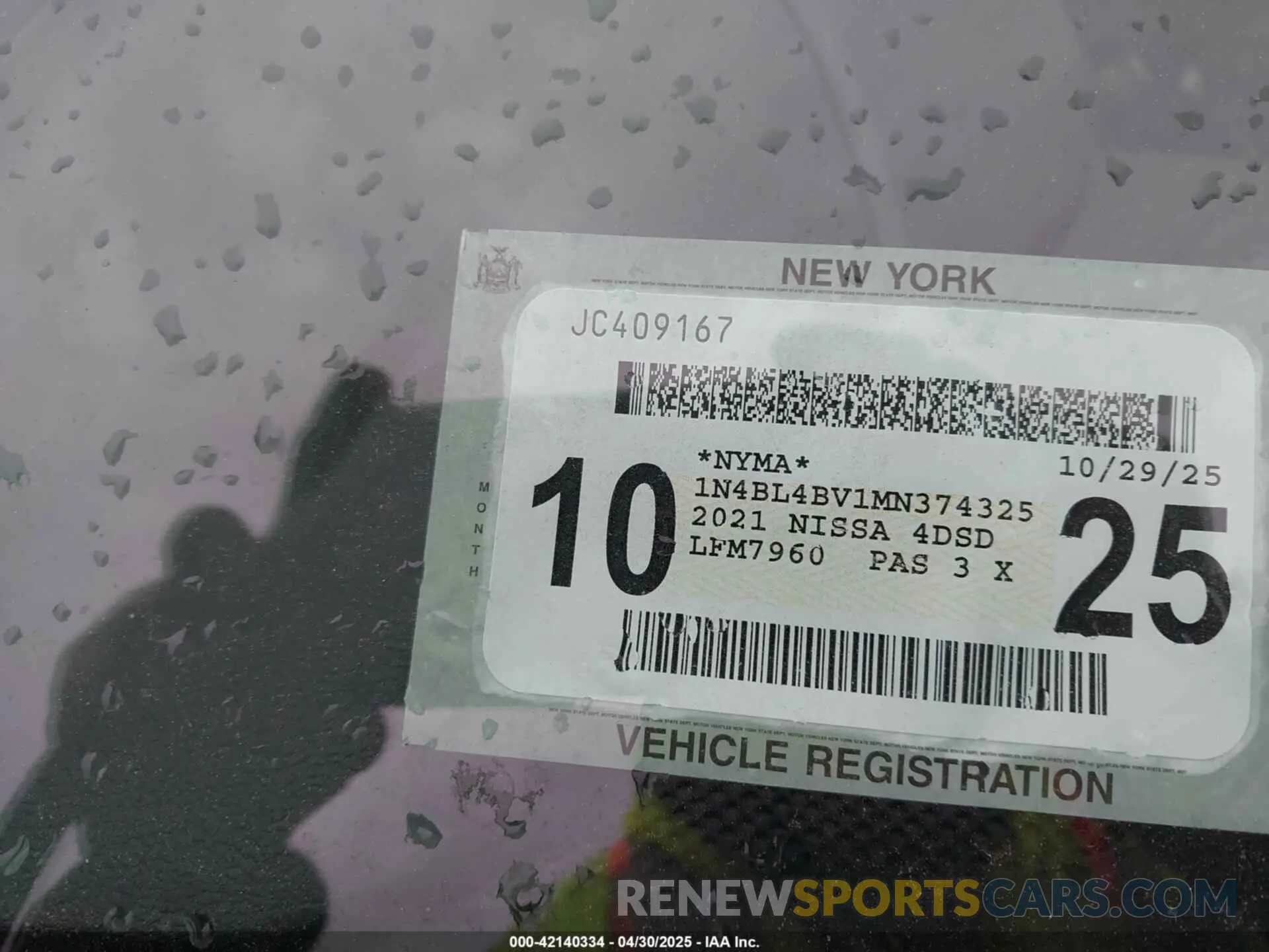 9 Фотография поврежденного автомобиля 1N4BL4BV1MN374325 NISSAN ALTIMA 2021