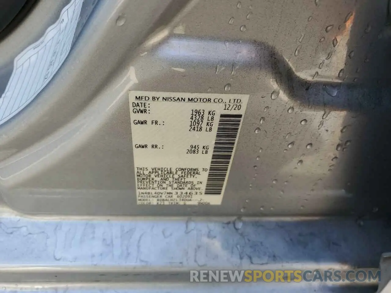 14 Фотография поврежденного автомобиля 1N4BL4DV7MN334635 NISSAN ALTIMA 2021