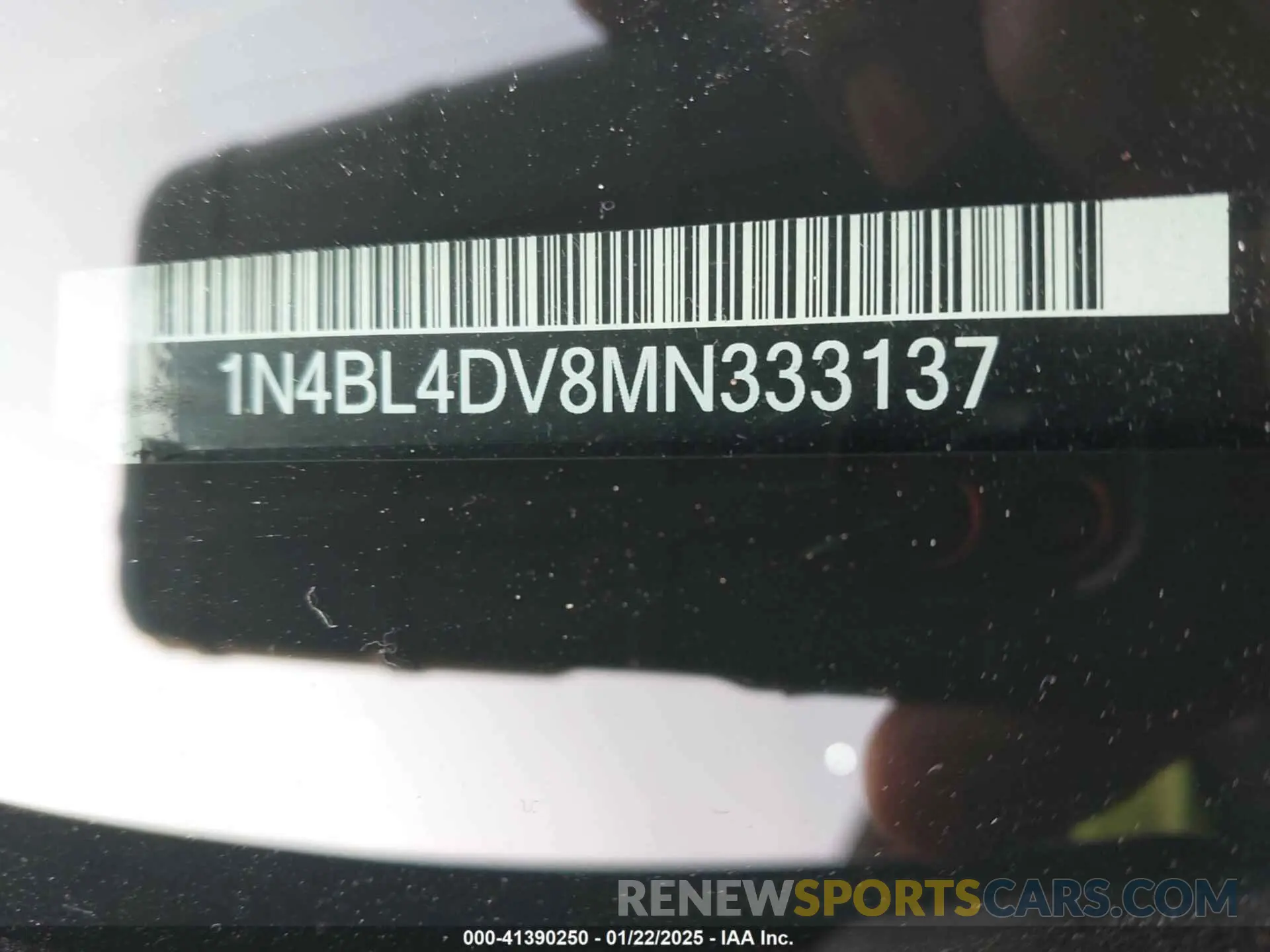 9 Photograph of a damaged car 1N4BL4DV8MN333137 NISSAN ALTIMA 2021