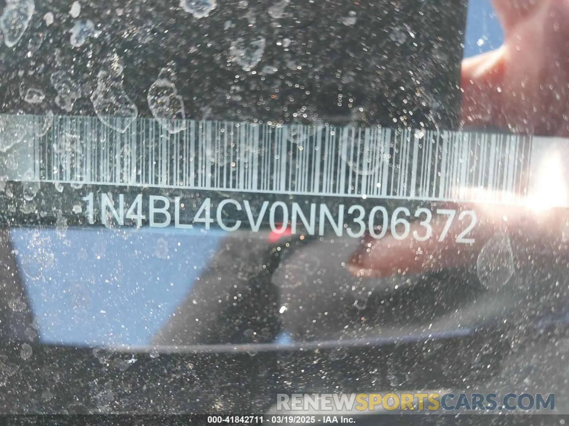 9 Photograph of a damaged car 1N4BL4CV0NN306372 NISSAN ALTIMA 2022