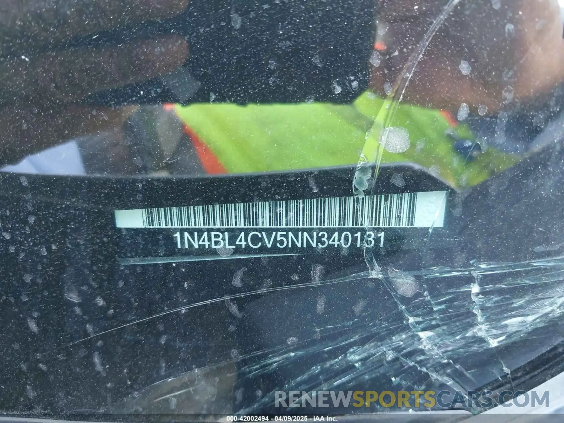 9 Photograph of a damaged car 1N4BL4CV5NN340131 NISSAN ALTIMA 2022