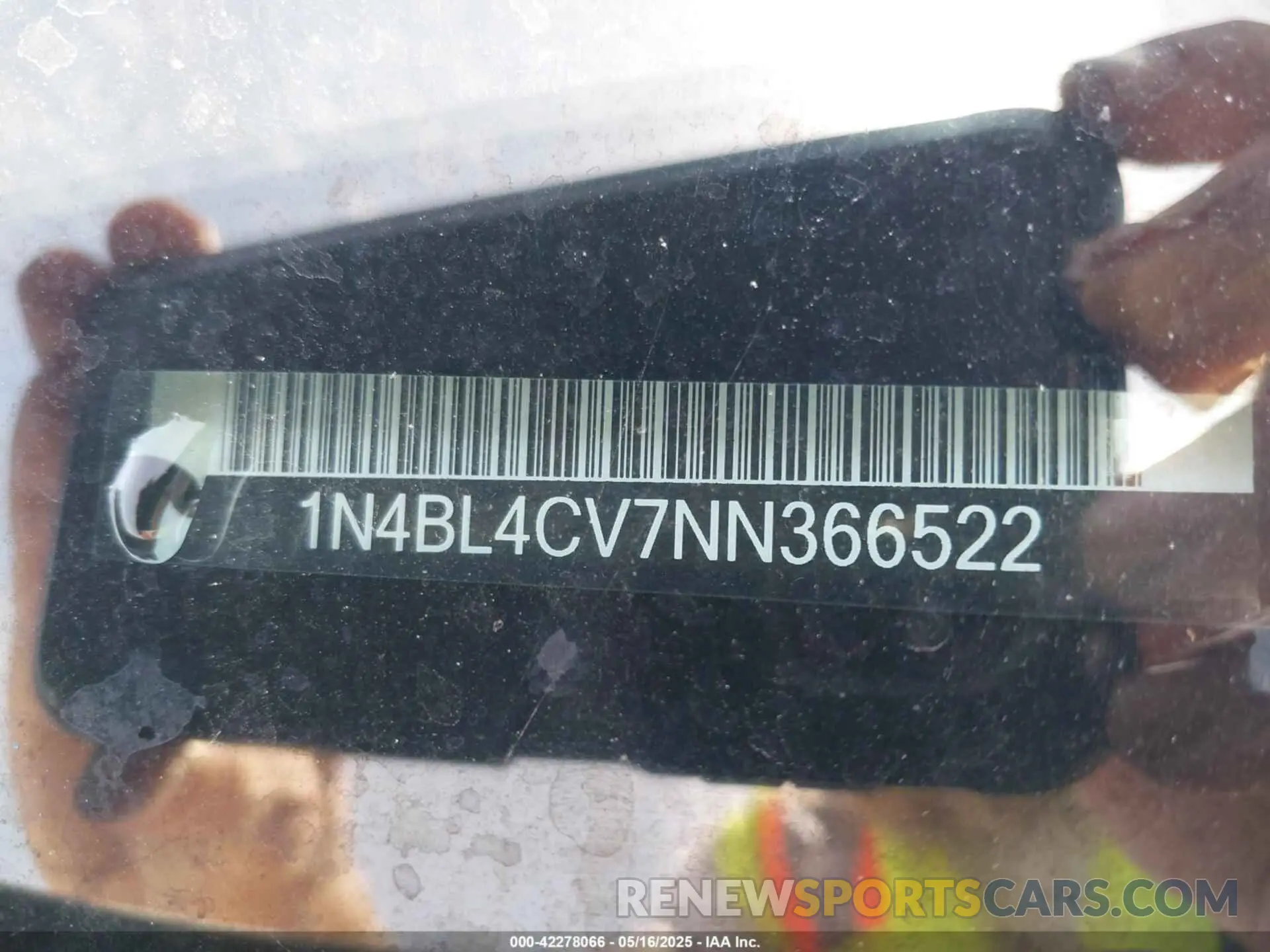 9 Фотография поврежденного автомобиля 1N4BL4CV7NN366522 NISSAN ALTIMA 2022