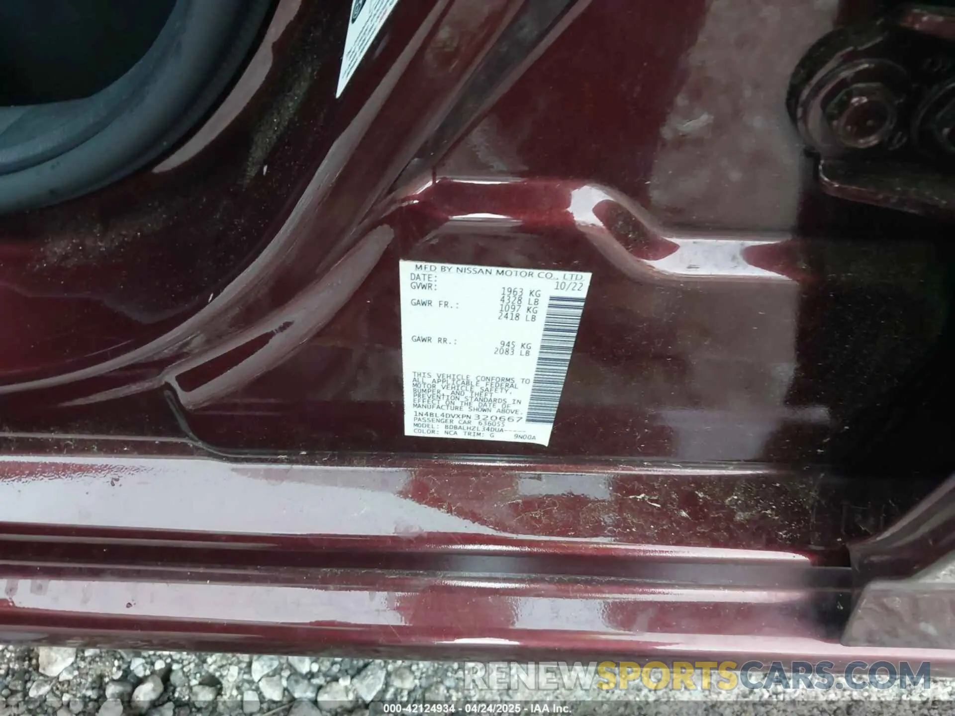 9 Фотография поврежденного автомобиля 1N4BL4DVXPN320667 NISSAN ALTIMA 2023