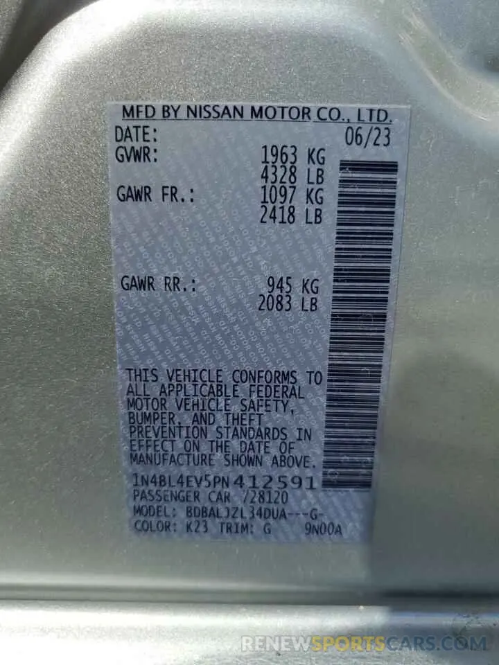 12 Photograph of a damaged car 1N4BL4EV5PN412591 NISSAN ALTIMA 2023
