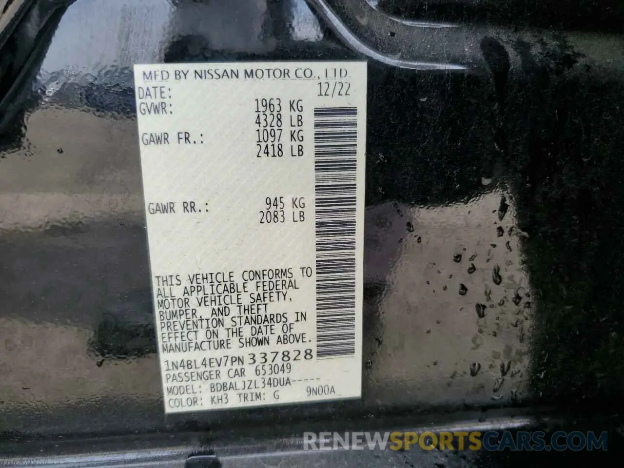 13 Фотография поврежденного автомобиля 1N4BL4EV7PN337828 NISSAN ALTIMA 2023