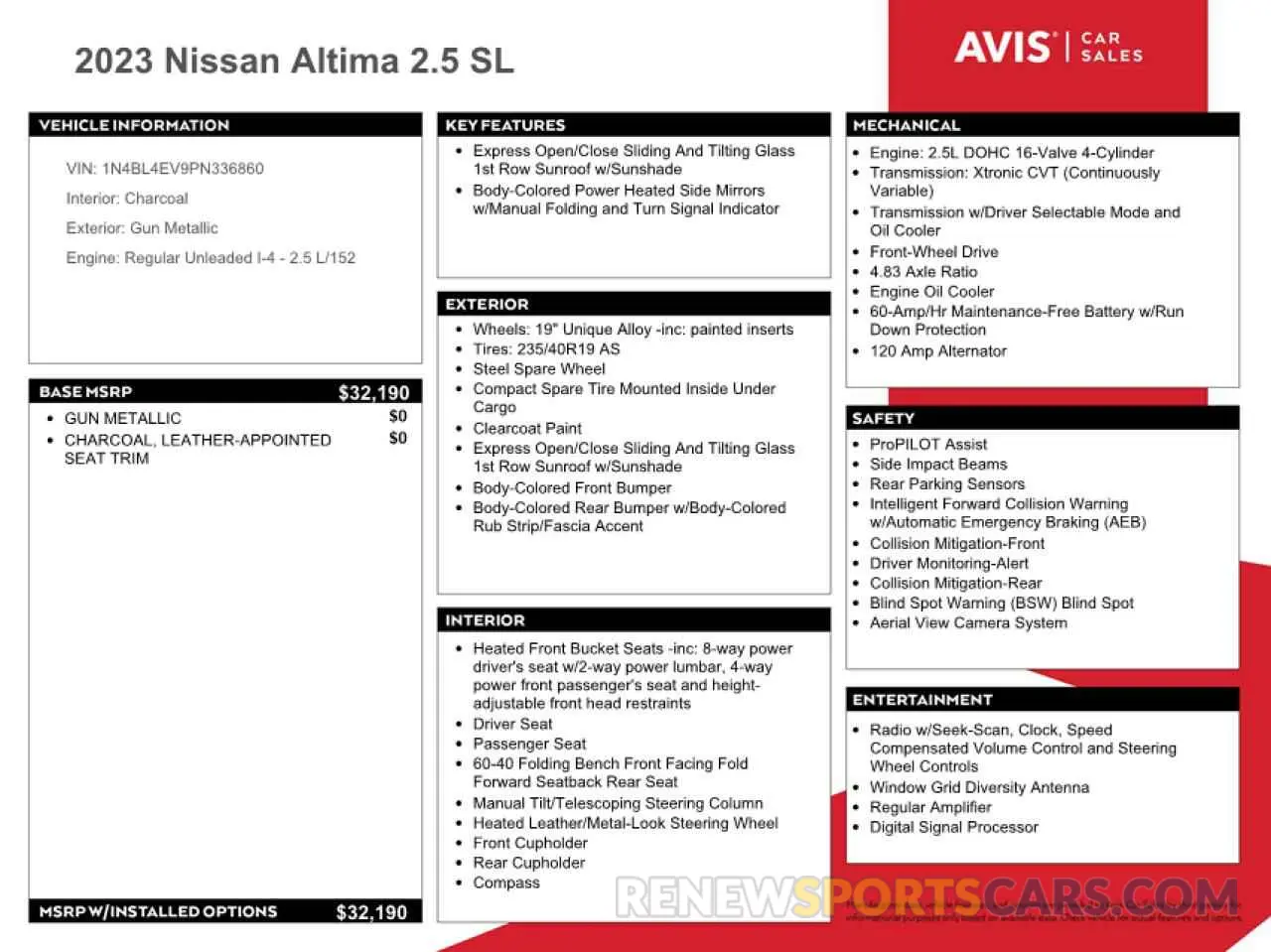 12 Фотография поврежденного автомобиля 1N4BL4EV9PN336860 NISSAN ALTIMA 2023