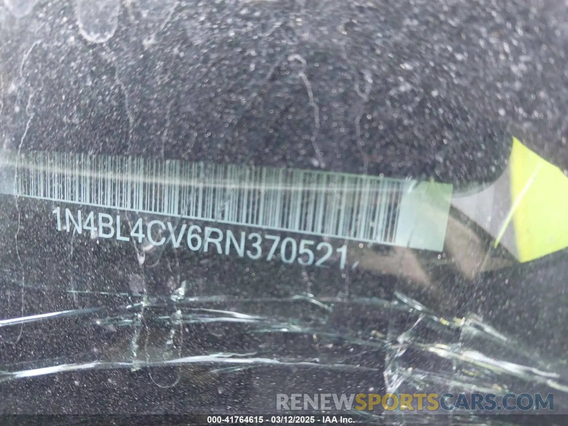 9 Photograph of a damaged car 1N4BL4CV6RN370521 NISSAN ALTIMA 2024