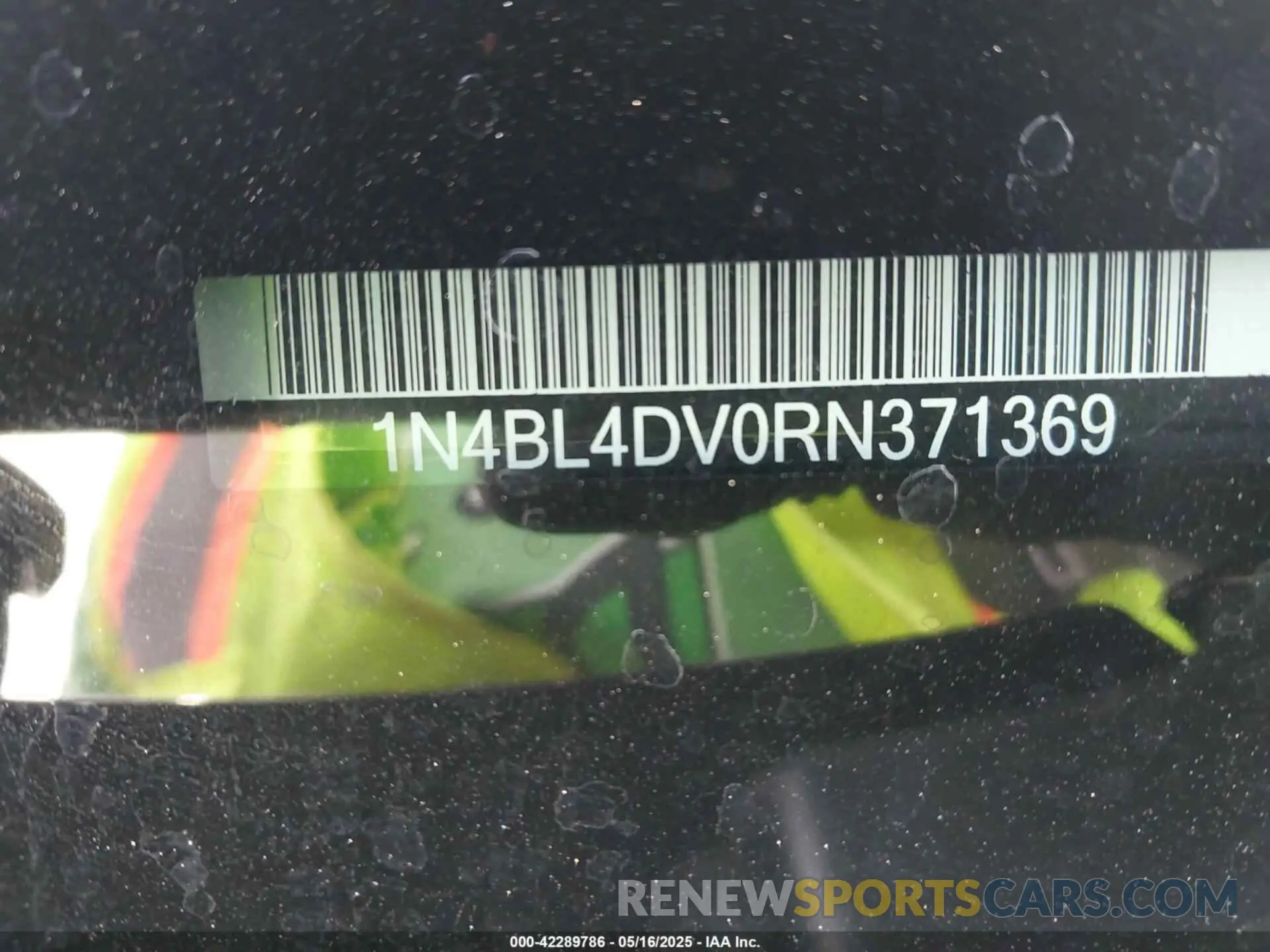 9 Photograph of a damaged car 1N4BL4DV0RN371369 NISSAN ALTIMA 2024