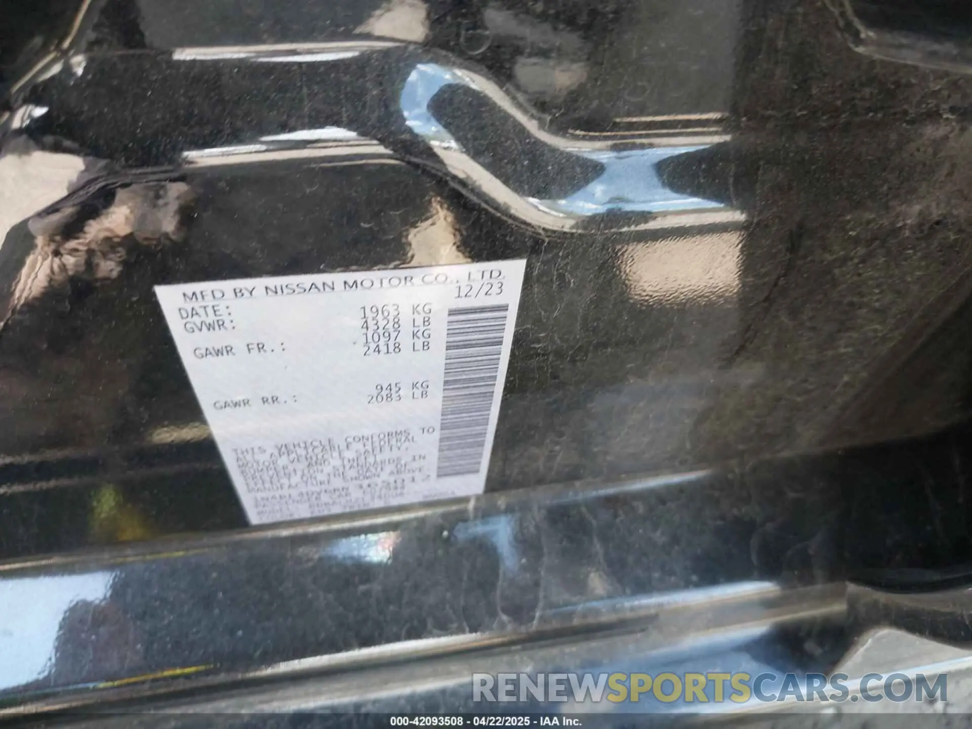 9 Фотография поврежденного автомобиля 1N4BL4DV6RN365012 NISSAN ALTIMA 2024