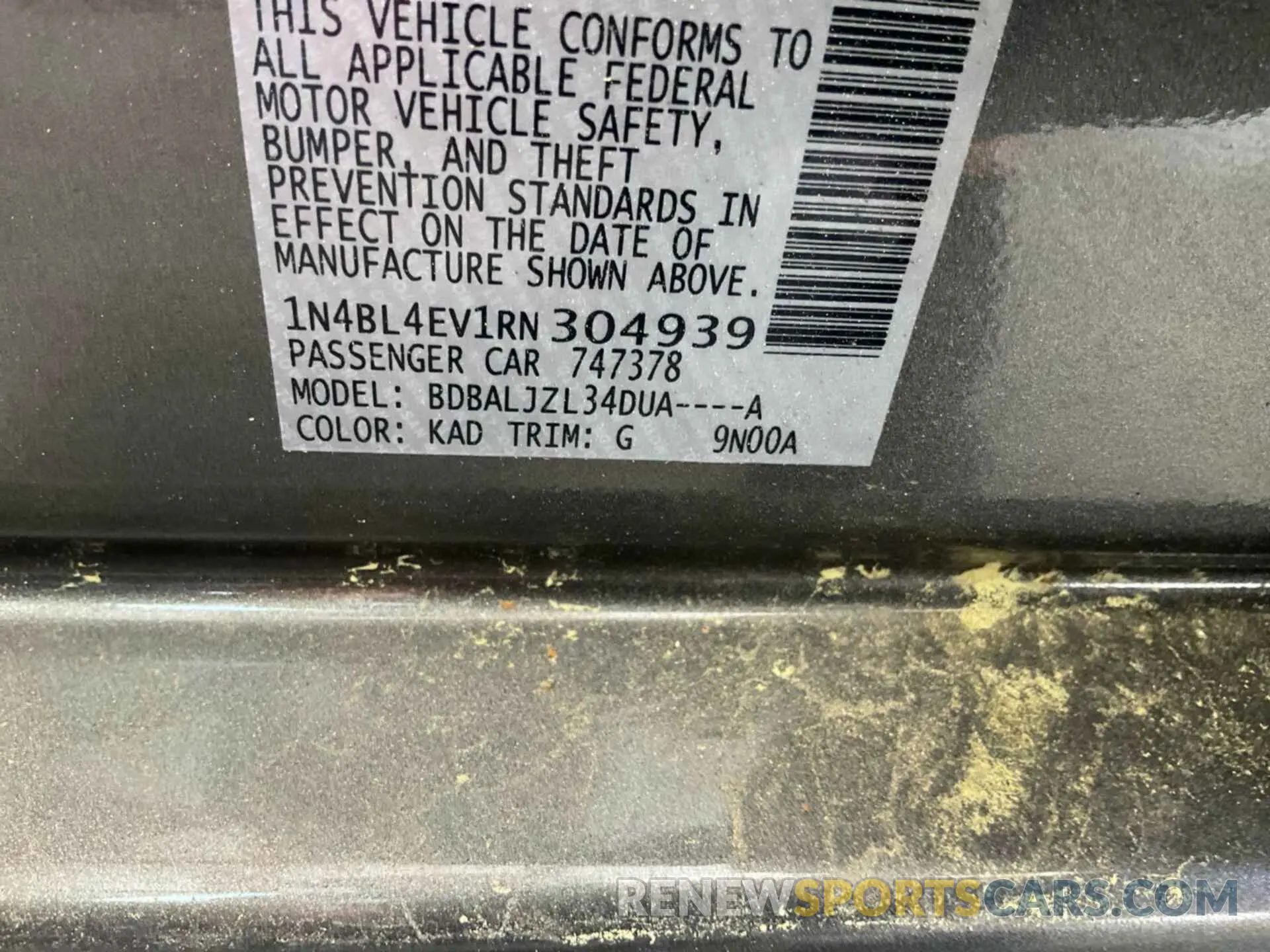 17 Photograph of a damaged car 1N4BL4EV1RN304939 NISSAN ALTIMA 2024