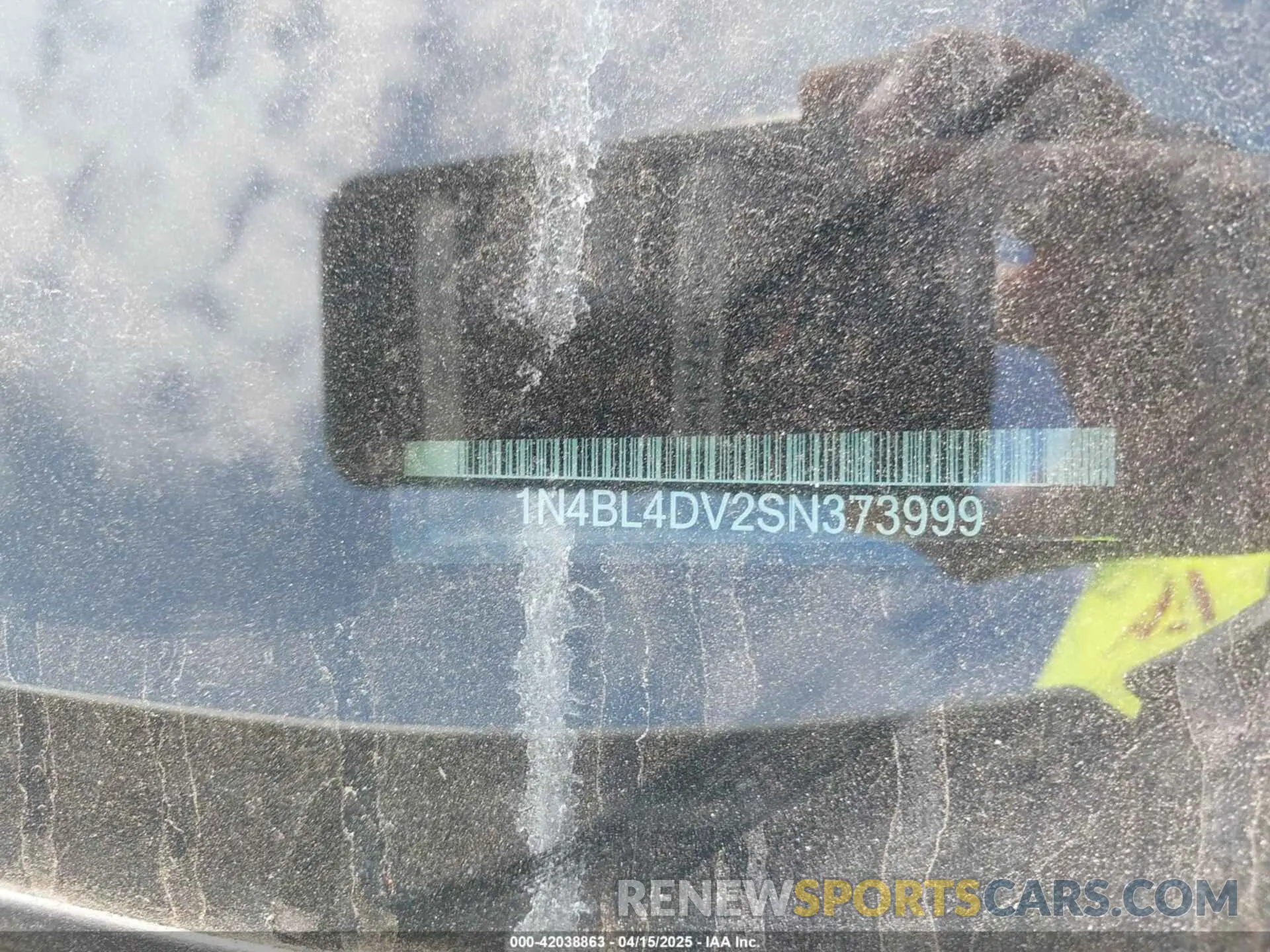 9 Photograph of a damaged car 1N4BL4DV2SN373999 NISSAN ALTIMA 2025