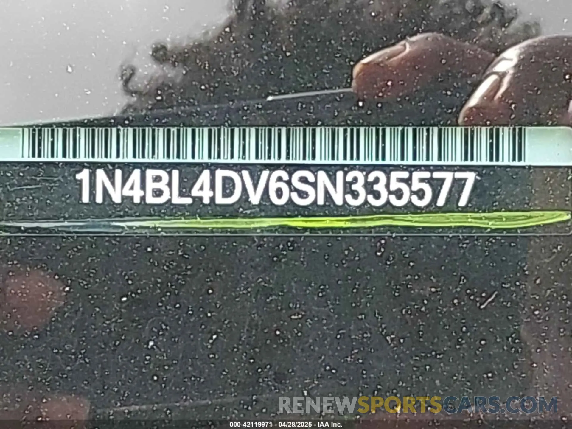 9 Photograph of a damaged car 1N4BL4DV6SN335577 NISSAN ALTIMA 2025